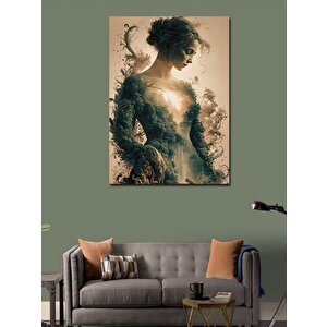Kanvas Tablo Ağaçlar Ve Kadın 70x100 cm