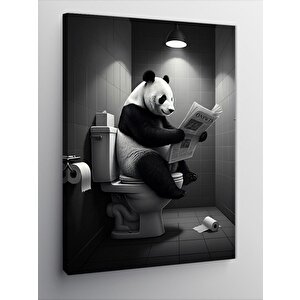 Kanvas Tablo Tuvalette Panda