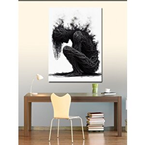 Kanvas Tablo Ağaç İnsan Entler 70x100 cm