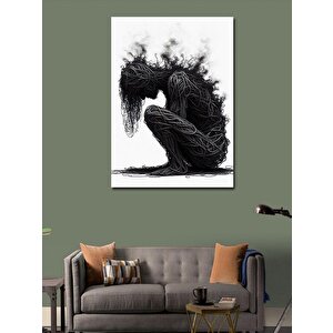 Kanvas Tablo Ağaç İnsan Entler 70x100 cm