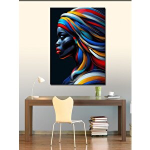 Kanvas Tablo Renkli Kadın 100x140 cm