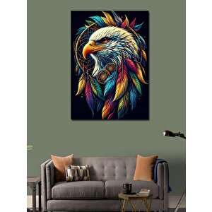 Kanvas Tablo Renkli Kartal 100x140 cm