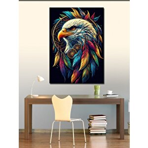 Kanvas Tablo Renkli Kartal 70x100 cm