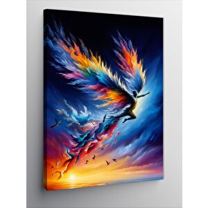 Kanvas Tablo Alevli Anka Kuşu 100x140 cm