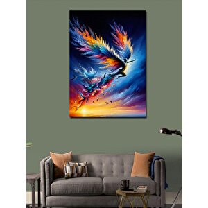 Kanvas Tablo Alevli Anka Kuşu 100x140 cm