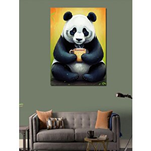 Kanvas Tablo Çorba İçen Panda 70x100 cm