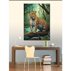 Kanvas Tablo Orman Leoparı 100x140 cm