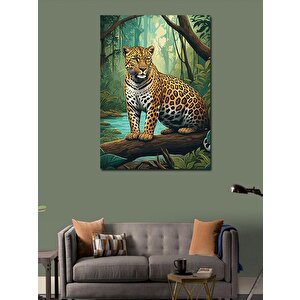 Kanvas Tablo Orman Leoparı 100x140 cm