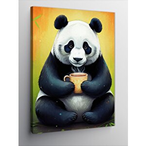 Kanvas Tablo Çorba İçen Panda