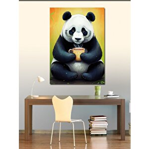 Kanvas Tablo Çorba İçen Panda