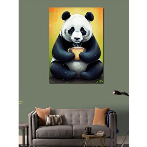 Kanvas Tablo Çorba İçen Panda