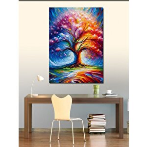 Kanvas Tablo Renkli Ağaç 70x100 cm