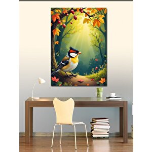 Kanvas Tablo Sonbahar Kuşu 100x140 cm