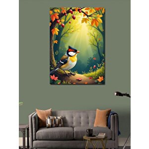 Kanvas Tablo Sonbahar Kuşu 100x140 cm