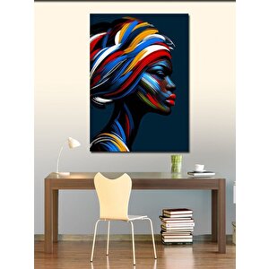 Kanvas Tablo Renkli Kadın Portresi 70x100 cm