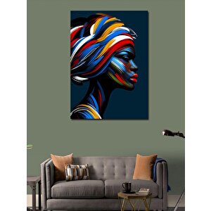 Kanvas Tablo Renkli Kadın Portresi 70x100 cm