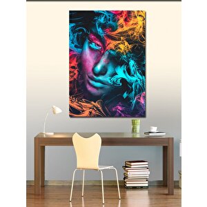Kanvas Tablo Renkli Yüz Portresi 70x100 cm
