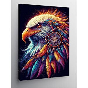 Kanvas Tablo Renkli Kartal 100x140 cm