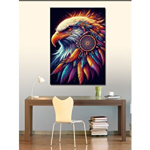 Kanvas Tablo Renkli Kartal 100x140 cm