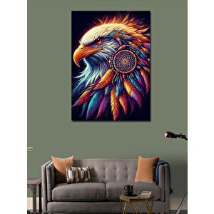Kanvas Tablo Renkli Kartal 100x140 cm