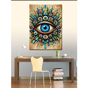 Kanvas Tablo Renkli Gözler 70x100 cm