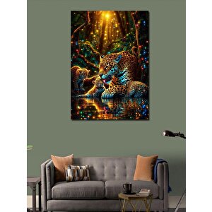 Kanvas Tablo Leopar Ve Yavrusu 70x100 cm