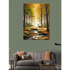 Kanvas Tablo Ormanda Geyik 70x100 cm