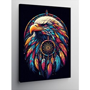 Kanvas Tablo Renkli Tüyler 100x140 cm
