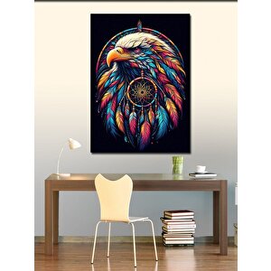 Kanvas Tablo Renkli Tüyler 100x140 cm
