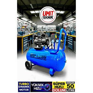 Yüksek Hızlı Yağsız Sessiz  Bakır Sargı Turbo Motor 50lt  Süper Hızlı Dolum Hava Kompresörü 5li Set
