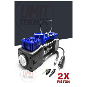 Ağır Hizmet 12v 150psi Çift Silindirli Çantalı  Oto Kamyon Lastik Şişirme Hava Kompresörü