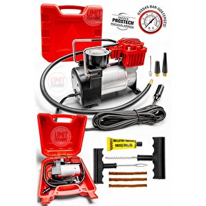 Plastik Çantalı 12v Araba Oto Araç Lastik Şişirme Pompası 150 Psi Metal Gövde Kompresör Lastik  Set