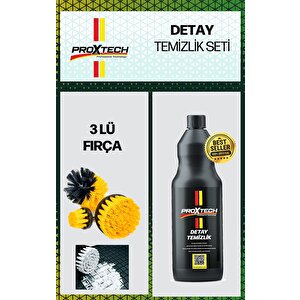 Detay Temizlik 4 Parça Oto Temizleme Kuaför İç-dış Detaylı Temizlik Bakım Koltuk Fırçalama Set