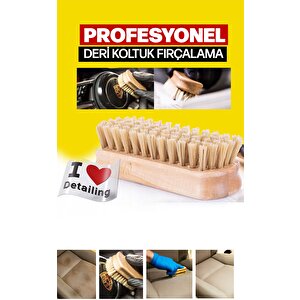 Profesyonel Hali Ve Koltuk Yikama Yüksek Mikron Deri Detay Temizlik Fırçası Kayın Ahşap Büyük Boy