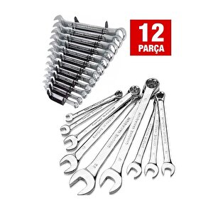 Pro 58 Parça Lokma Takımı Otomatik Cırcırlı 1/4" 12 Parça Kombine Açık Ağız-yıldız Anahtar Takım