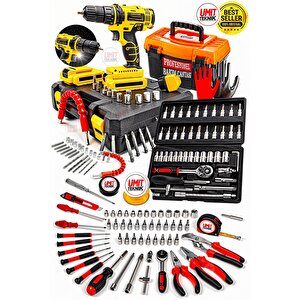 Turbo Serisi 90 Pcs Full Takım Lokma Set Pense Yankeski, Tornavida Set ,3 Metre Full Takım Set