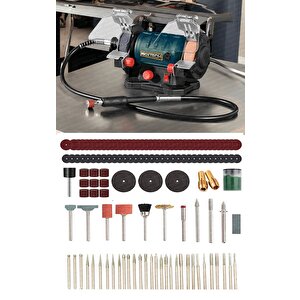 Premium Turbo Motorlu Devirli Çark Motoru Dramel  Zımpara Bileme Gravür Cam Oyma Taşlama Kiti
