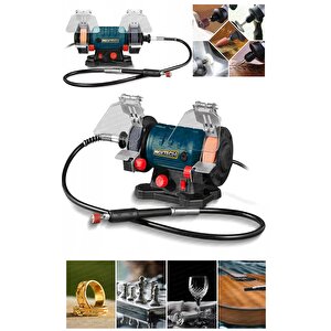Premium Turbo Motorlu Devirli Çark Motoru Dramel  Zımpara Bileme Gravür Cam Oyma Taşlama Kiti