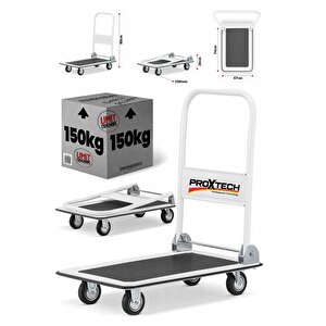 Çok Fonksiyonlu Yüksek Platformlu 150 Kg Kapasiteli Katlanır Depo,ürün,paket Taşıma Arabası