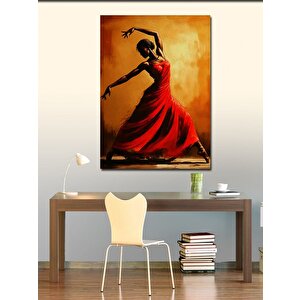 Kanvas Tablo Kırmızı Elbise Dansı 70x100 cm