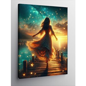 Kanvas Tablo Işıklı Dans