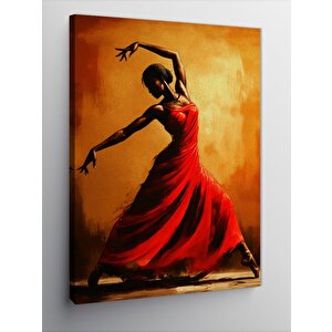 Kanvas Tablo Kırmızı Elbise Dansı
