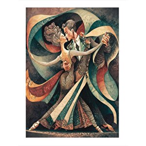 Dans Eden Çift Dekoratif Mdf Tablo 25cmx 35cm 25x35 cm