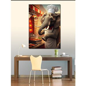 Kanvas Tablo Şef Fil Ve Döner 100x140 cm