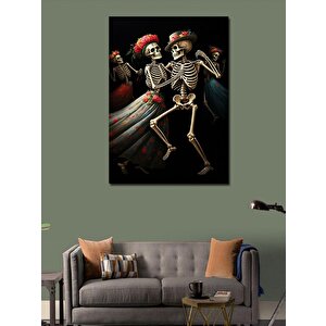 Kanvas Tablo Dans Eden İskeletler 100x140 cm