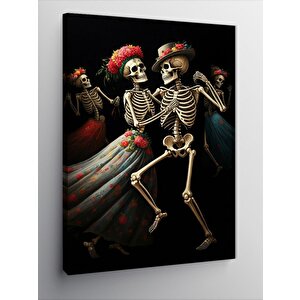 Kanvas Tablo Dans Eden İskeletler