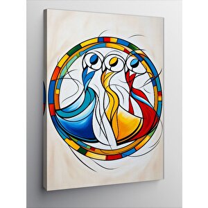 Kanvas Tablo Dans Eden Soyut Kadınlar 70x100 cm