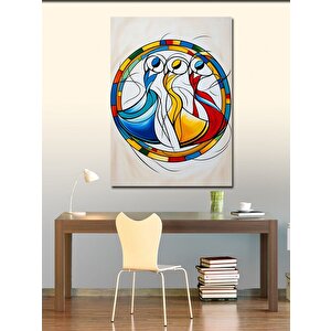 Kanvas Tablo Dans Eden Soyut Kadınlar 50x70 cm