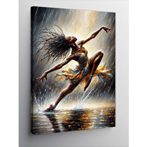 Kanvas Tablo Yağmurda Dans Eden Kadın 100x140 cm