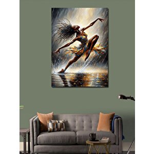 Kanvas Tablo Yağmurda Dans Eden Kadın 70x100 cm